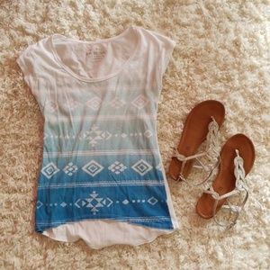 Cute boho blue hombre tee